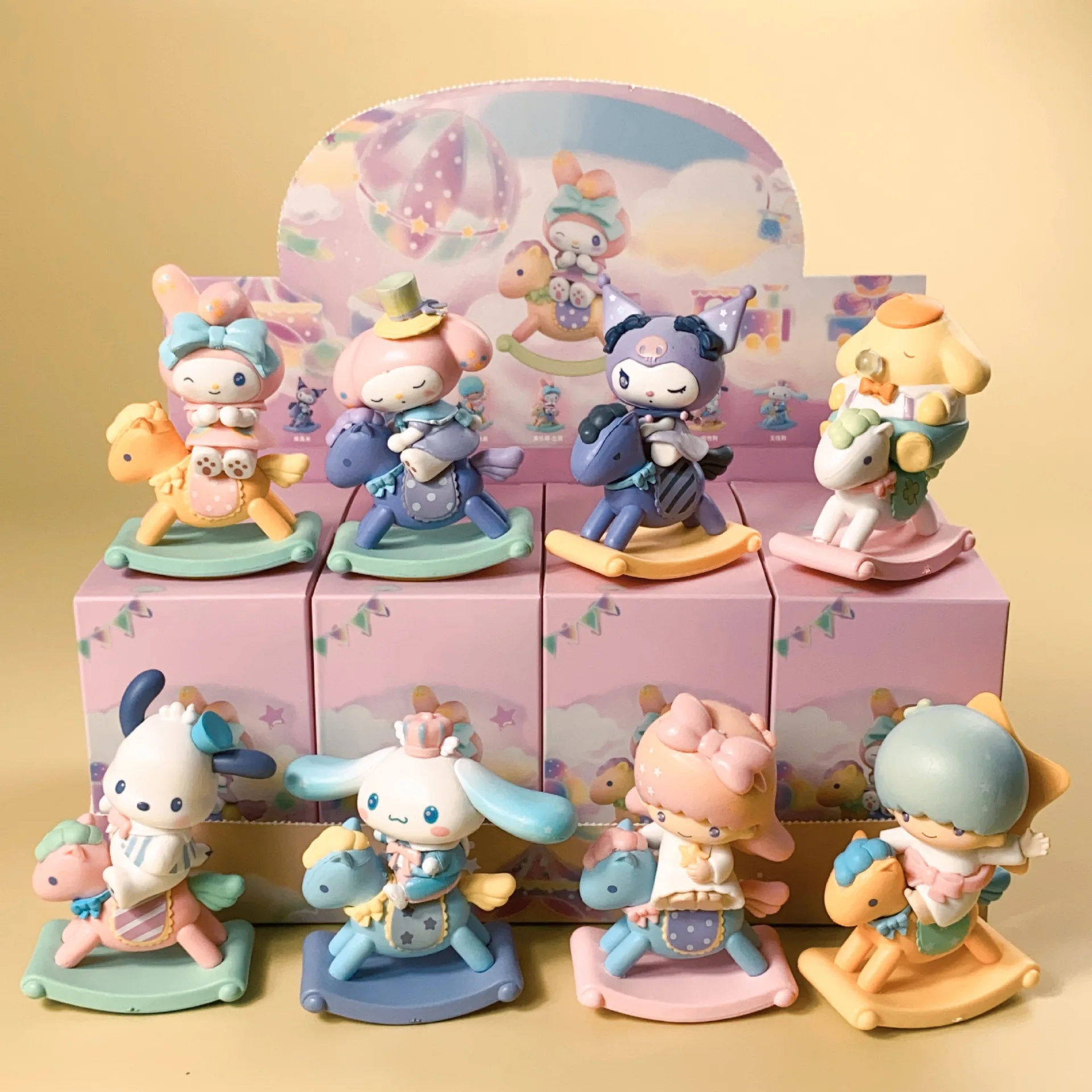 Cartoon Anime Blind Box Kuromi Gachapon Machine Doll Pokemoned Constellation Figure Toy Ornament