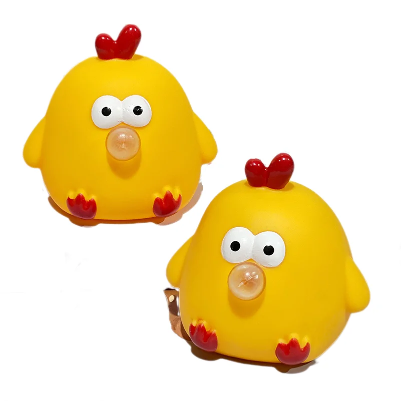 2024 Creative Pop Cute Cartoon Animal Chick Stress Relief Squeeze 3D Silicone Fidget Induction Squeeze Bubble Toy