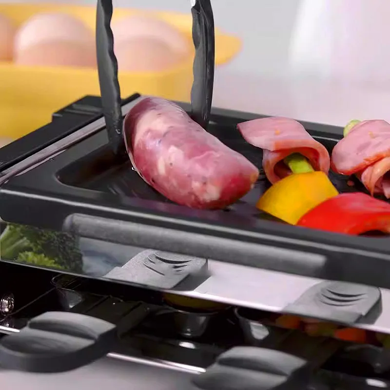 Double-sided Korean Smokeless Indoor Raclette Grill Electric Roast Meat Bbq Grill Machine In Stock