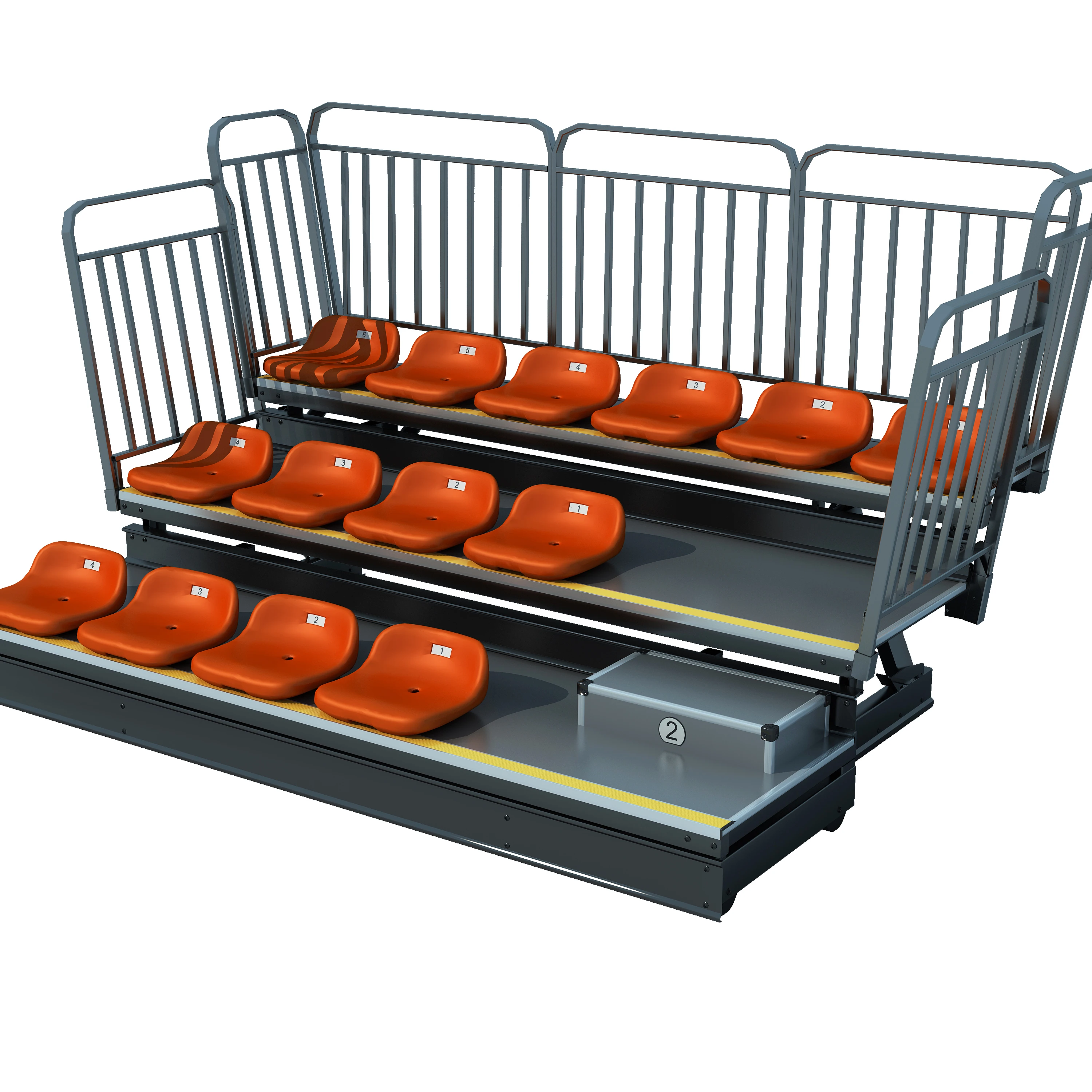 Automatic Fire-Resistant Telescopic Retractable Multi-Purpose Bleacher Seating System Indoor