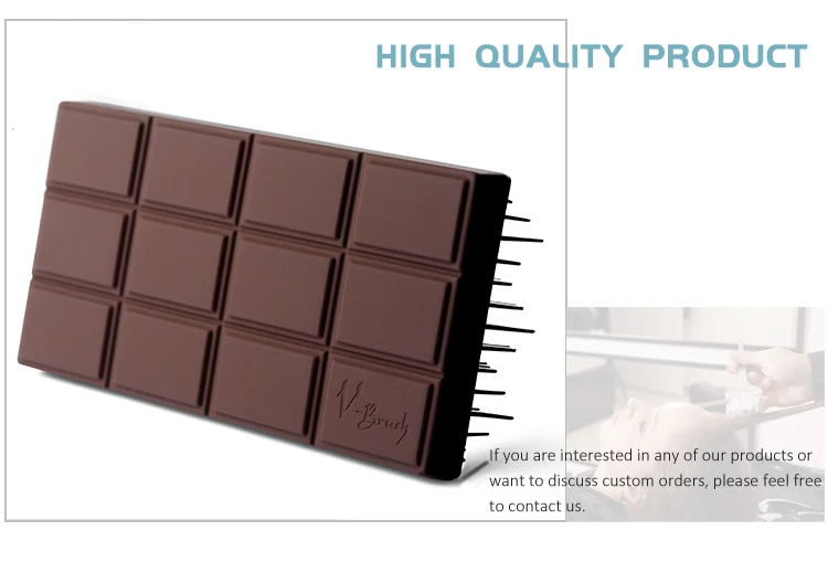 Factory Price Chocolate  Magic Brush/Comb tresluces brush curve soft curl tong human hair extensions Other Hair Styling Tools