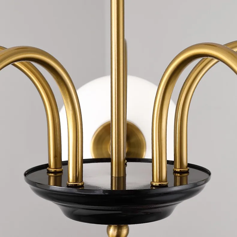 JYLIGHTING Modern simple art glass ball French living room chandelier Nordic dining room bedroom round magic bean pendant light