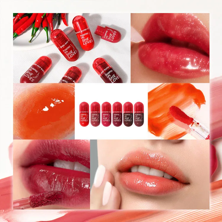 SHE LOVES New Product Lip care oil Moisturizing Nourishing Waterproof Mentha Fragrance Plumping Lips Chili Lip Glaze
