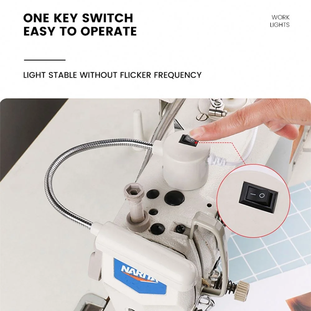 Industrial 20 Leds Gooseneck Arm Work Lamp Magnetic Mounting Base Lathes Workbench Led Sewing Machine Light
