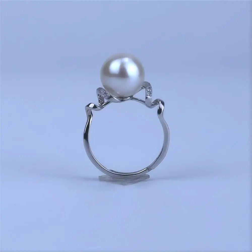 LUCK Latest Design Ladies Cubic Zirconia 925 Silver Jewelry Freshwater Pearl Ring Mounting Designs For Women