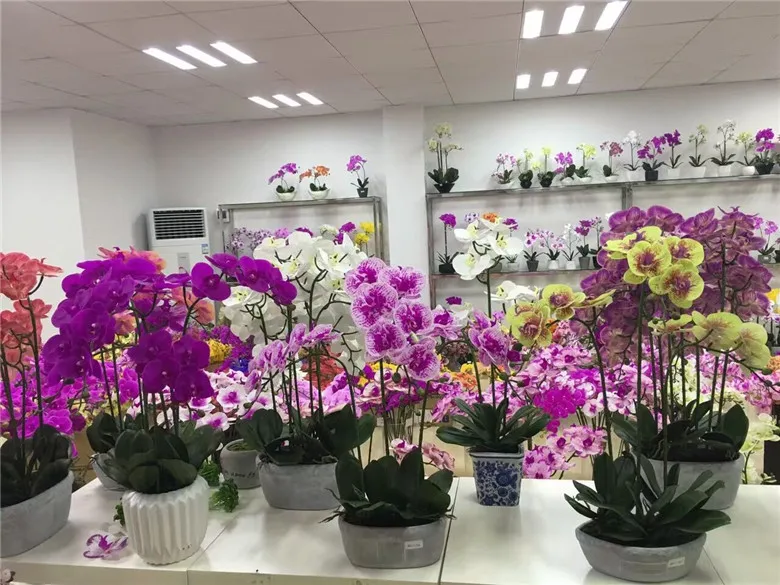 95cm 9heads real touch latex butterfly orchid office home Christmas wedding flower decor