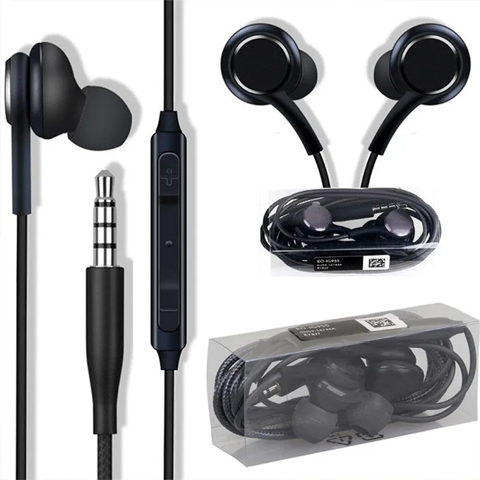 Original Earbud EO-IG955 Headset Stereo Headphones in ear Micro Earphone for Samsung S10 S9 S8 S7 S6 Black for AKG Handsfree