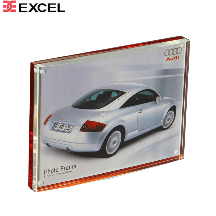 Превосходная заводская цена, магнитный держатель, акриловый блок, фоторамка с подставкой