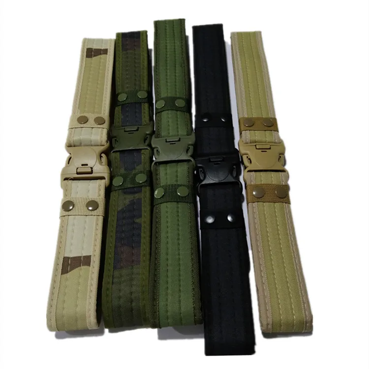 
Made in China High Quality 130cm 600D Oxford Cloth Nylon Camouflage Plastic Buckle Military Belt Tactical Police Duty Belt 