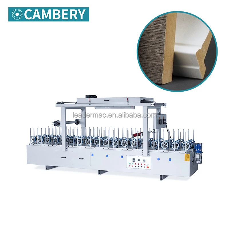 380V Power Glue Spreader Device Profile Wrapping Machine Cold Solvent Glue UPVC PVC Wood Panel Wrapping Machine