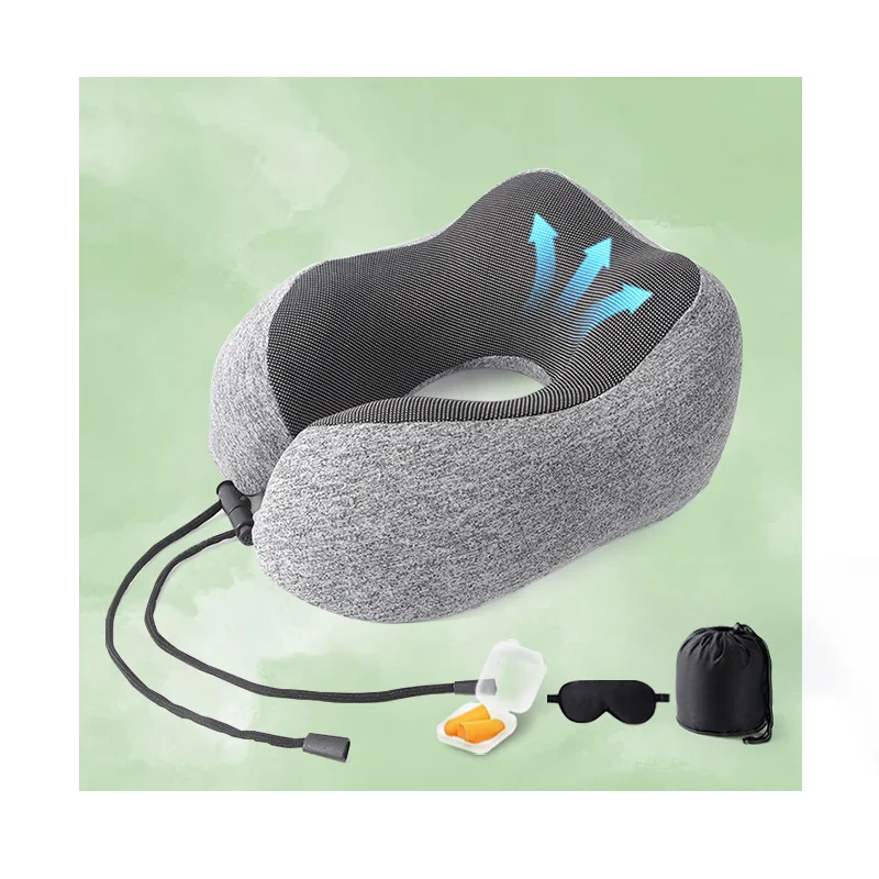 2024 Wholesale Comfortable  Neck Pillow u shape Plane Pillow for Traveling with Storage Bag for Sleeping