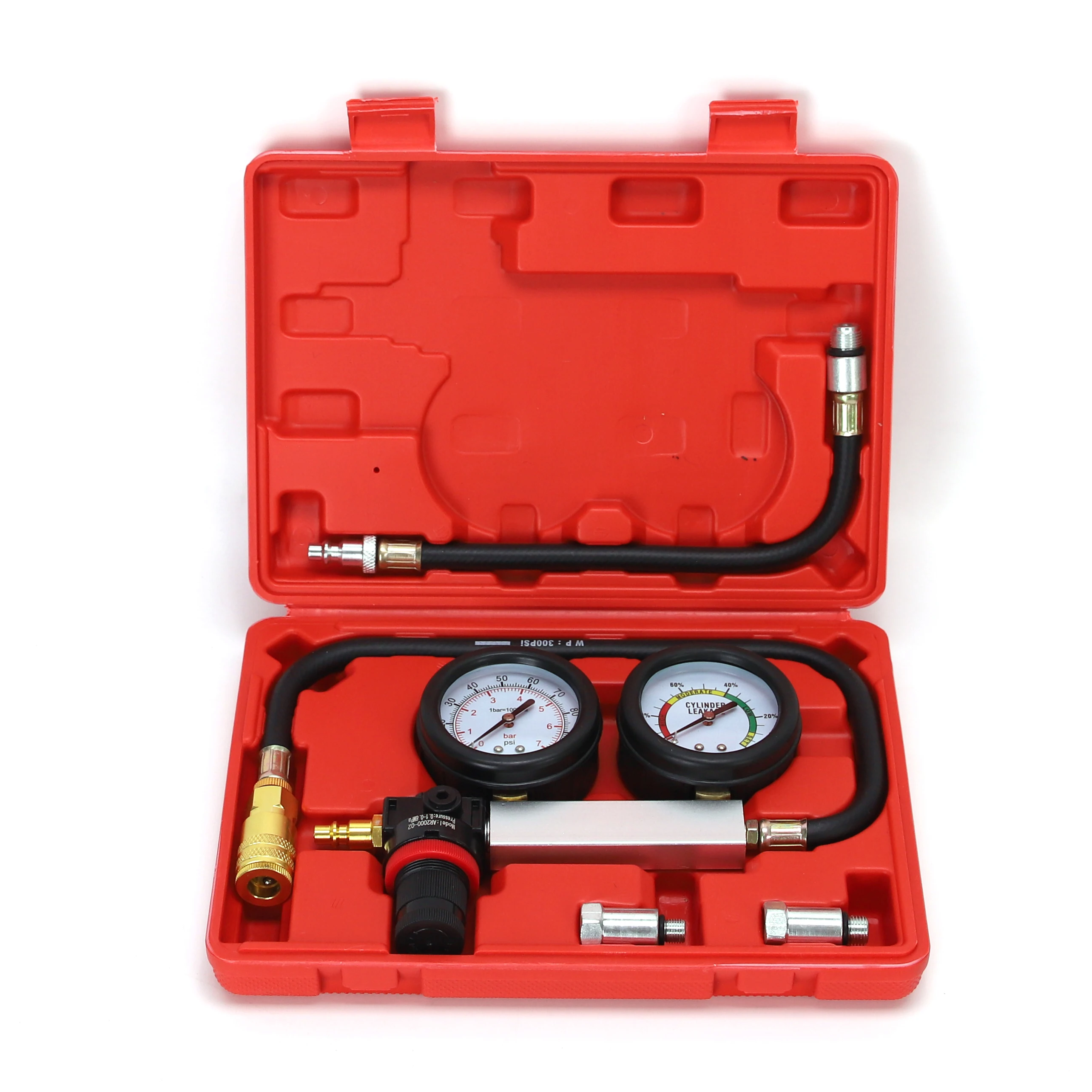 High Quality Auto Engine Cylinder Leak Detector Engine Cylinder Leak Down Dual Gauge Leakdown Compression Tester