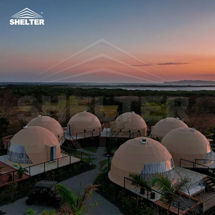 Pvc Waterproof Big Large Event Prefabricated House Homes Hotel Luxury Camping Igloo Outdoor Geodesic Glamping Dome Tent for Sale