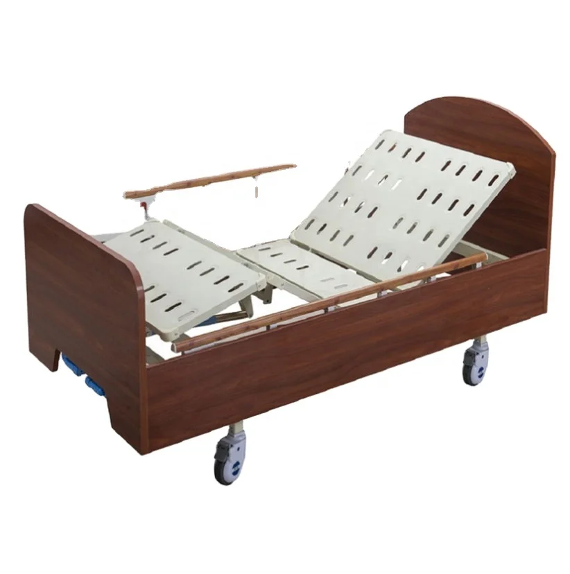 JD-C20 Good price wooden steel structure 2 cranks adjustable elderly home nursing medical bed