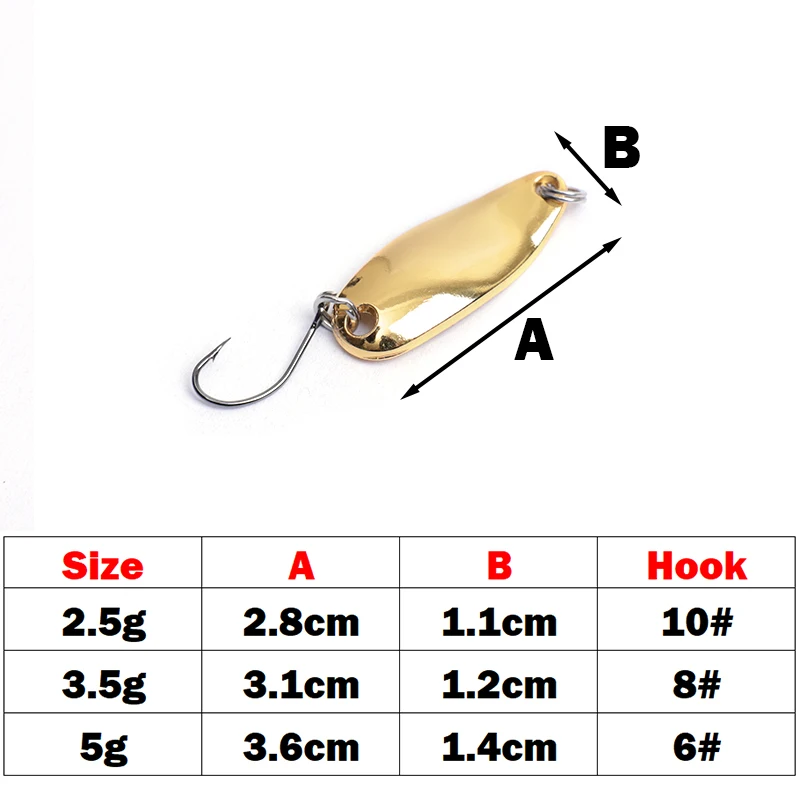OUTKIT 1pcs Trout/Bass Lure Spoon bait Spinners Spoon Bobbin Artificial/Hard Bait Sequins For Carp Fishing Tackle/Wobblers
