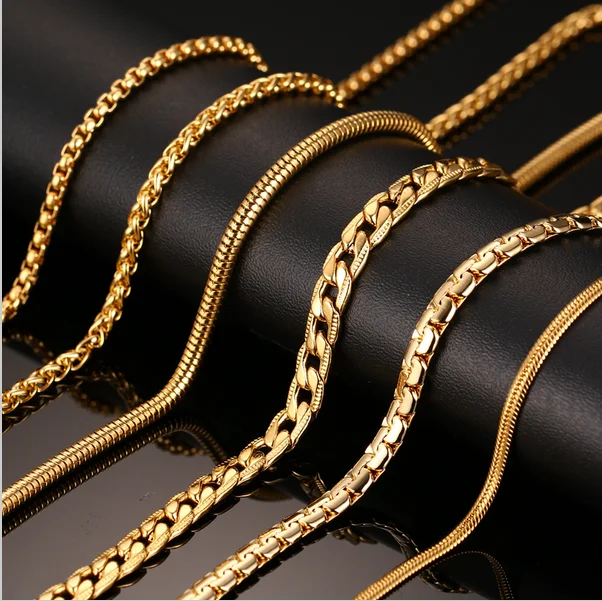Hiphop Jewelry  Stainless Steel Snake Chain In Gold Silver For Women Men Charm Fashion Snake Chain Necklace