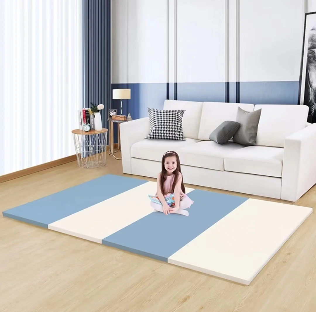 Baby Play Mat 4CM thickness folding PU leather XPE foam  waterproof non-toxic children Creeping mat Customizable