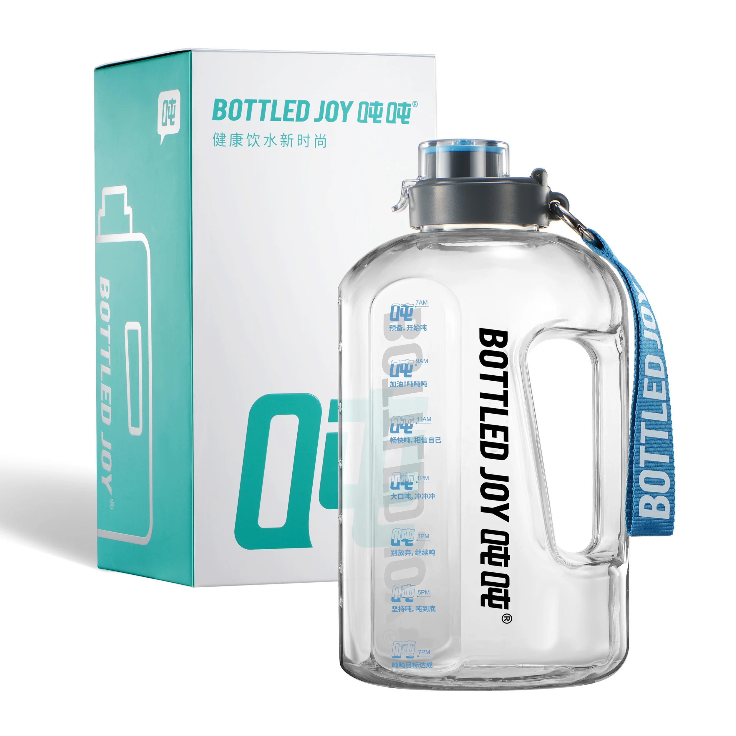 Бутылка для воды joy 1 галлон с мотивационной бутылкой без БФА, Спортивная большая бутылка для воды с мотивационным производителем, оптовая продажа