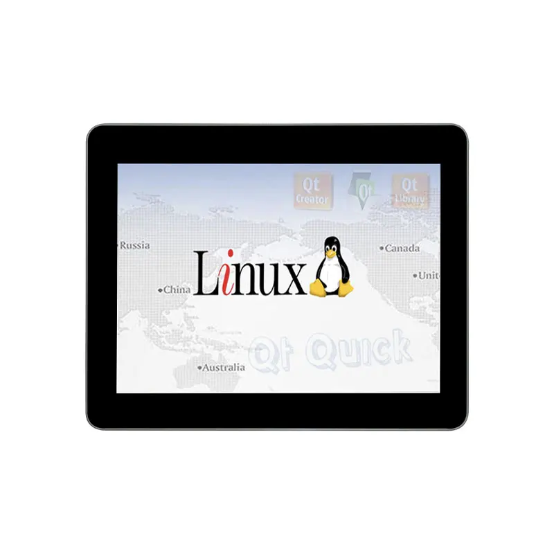 8 inch HMI panel pc Resistive touch Linux Ubuntu20.04 core+LXQT-0.14.1 desktop system industrial Panel PC