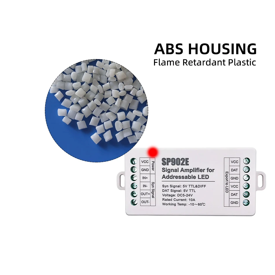 Усилитель сигнала SP902E ретранслятор 2 канала WS2812B WS2811 SK6812 WS2814 RGBW RGB Пиксельная Адресуемая матричная панель света 5-24V