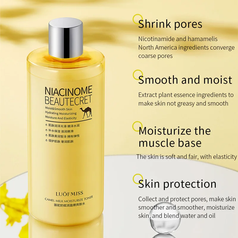 OEM LUOFMISS private label Camel Milk whitening Moisturizing skin care anti aging brightening face beauty face Toner