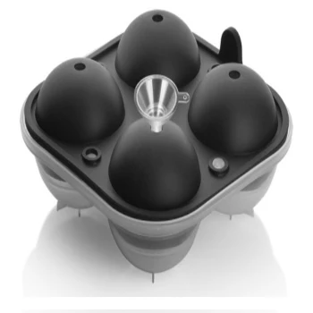 Round 6 Ice Ball Molds Silicone Sphere Large Square Ice Cube Trays Big Ice Ball Maker with Lid And Funnel