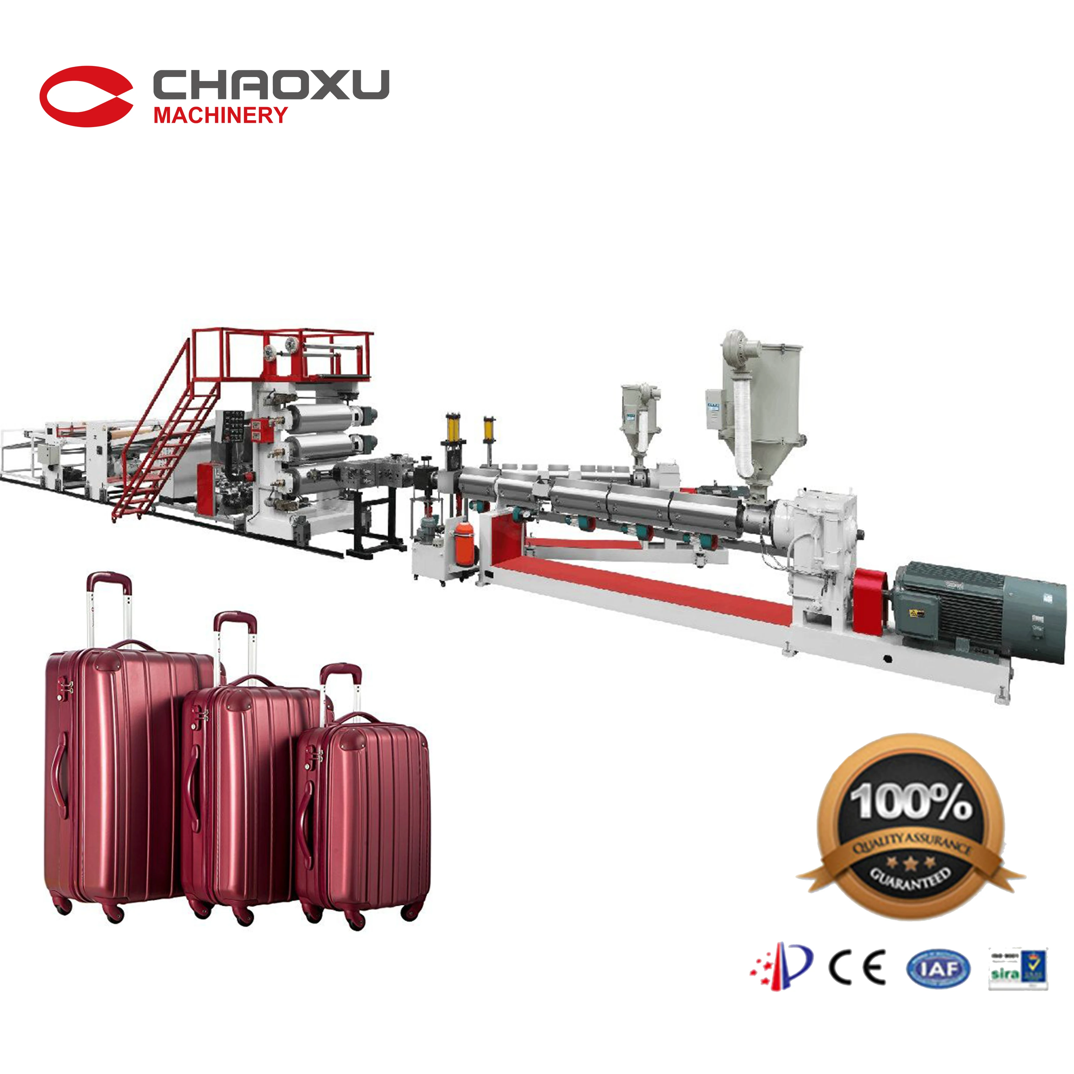 Chaoxu ABS PC Plastic Extruder Machine Trolley Case Production