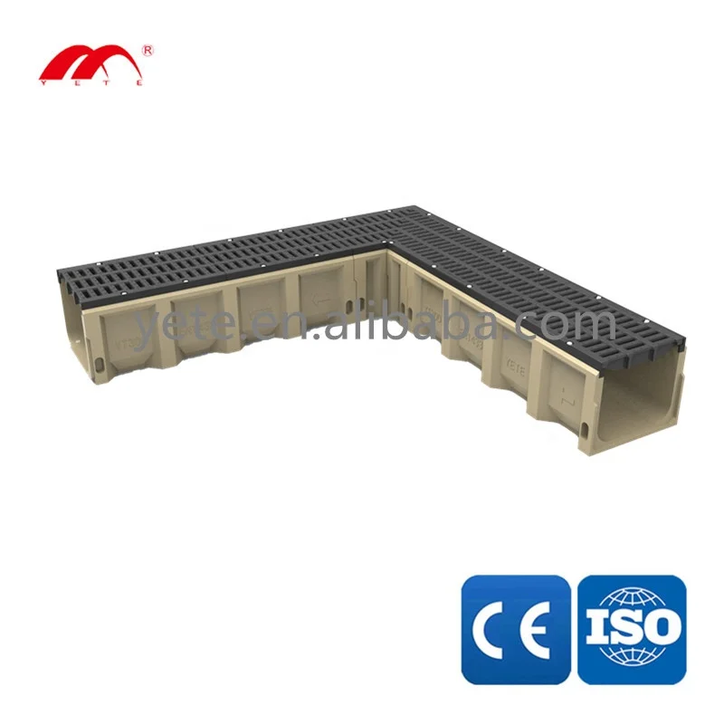 Изготовленный На Заказ E600 CO 150*150 мм сверхмощный полимерный дренажный канал с пластичным чугунным траншею gatingfor система водоотвода гулловой воды