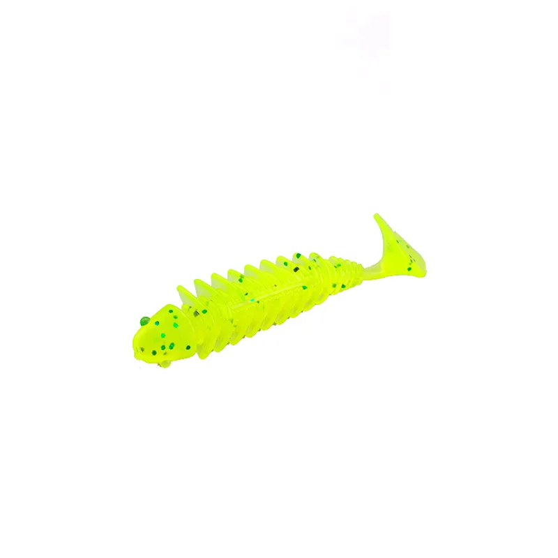 KM Fishing Lure Wholesale 4cm 6cm T paddle Tail Soft Bait Plastic Fishing Bait Shad Lure Artificial Bait