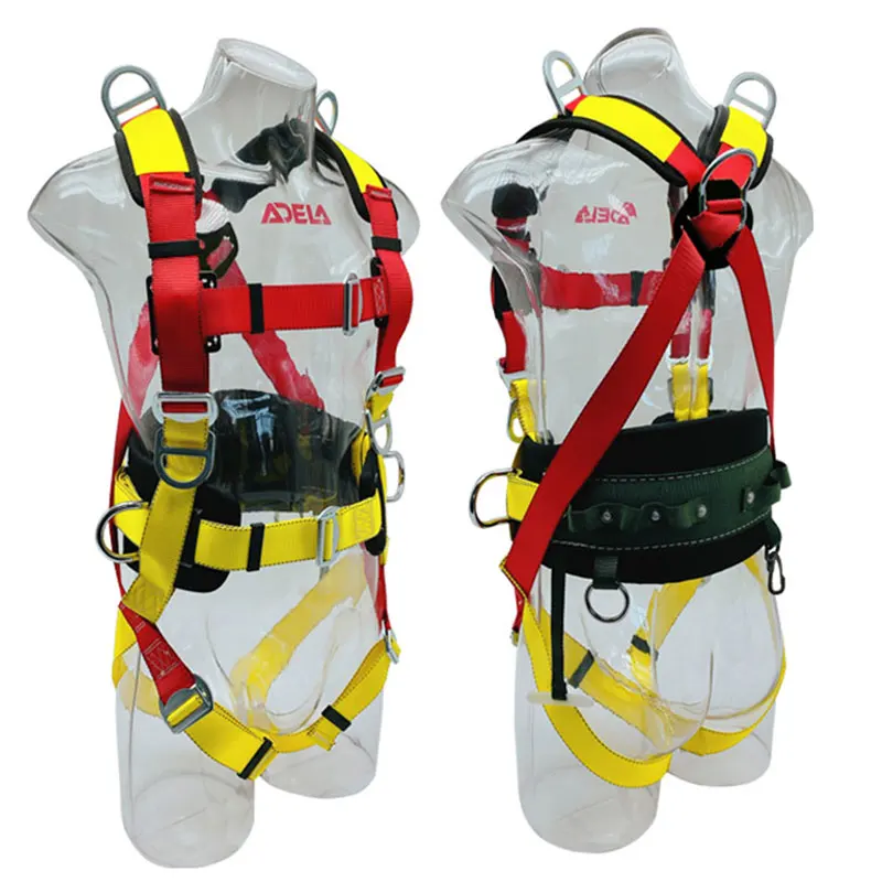 ADELA 5 Point  Full Body Fall Protection Safety Harness With Safety Belt