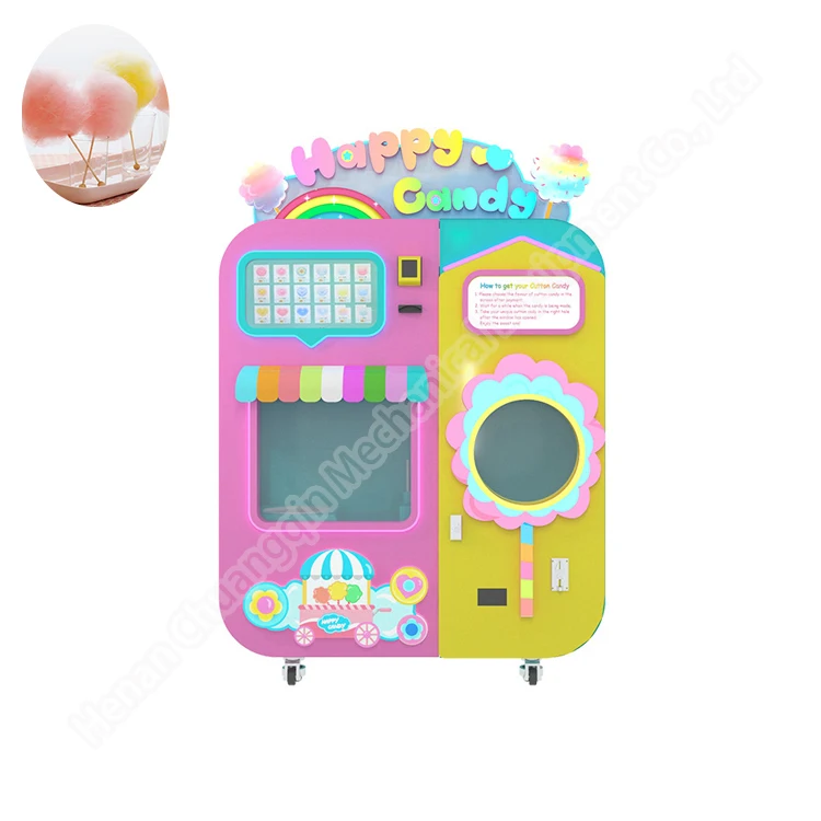 Профессиональная закуска мягкое мороженое полностью автоматический торговый автомат для сладкой ваты 6 коробок