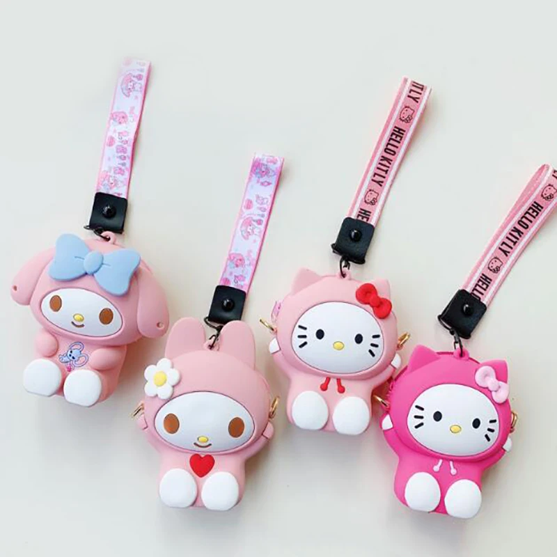 Детские сумки, женская милая мягкая японская мультяшная силиконовая сумка в западном стиле, кошелек для монет с сердечками для девочек, мини-сумка-мессенджер