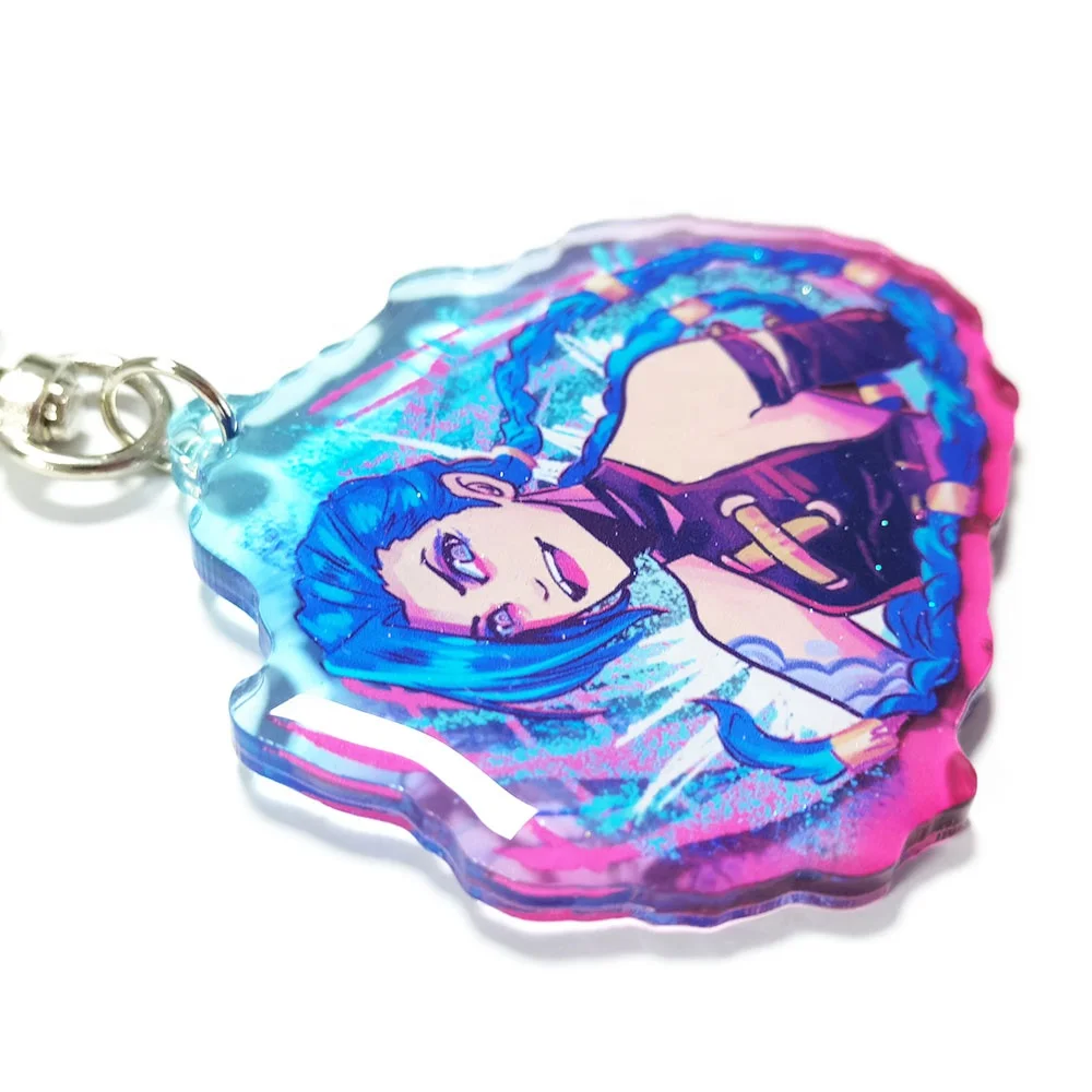 Customize a variety of different flash clear epoxy resin acrylic keychains