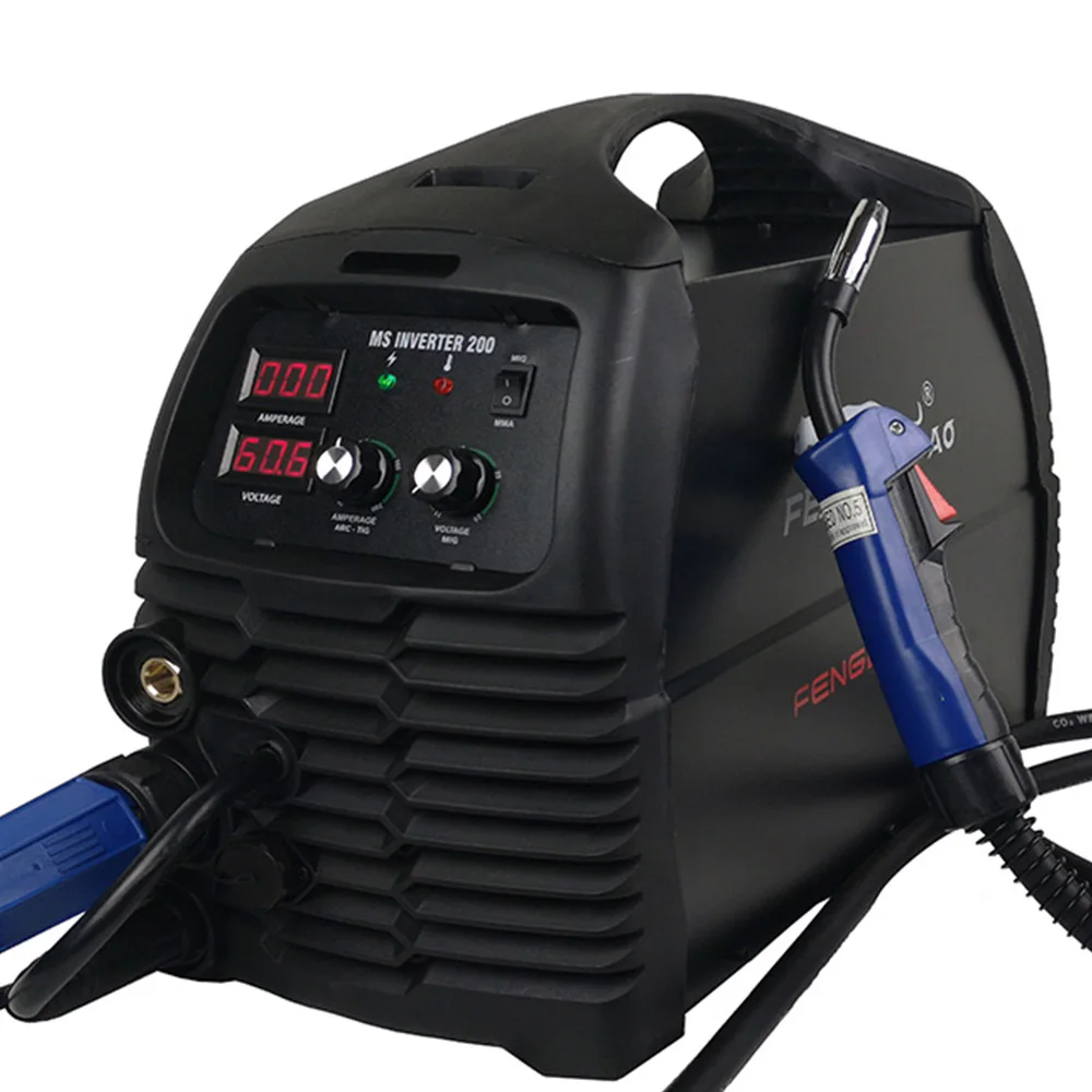 ECO series IGBT single pcb DC MIG/MMA/FLUX 180 welding machine with full accessories