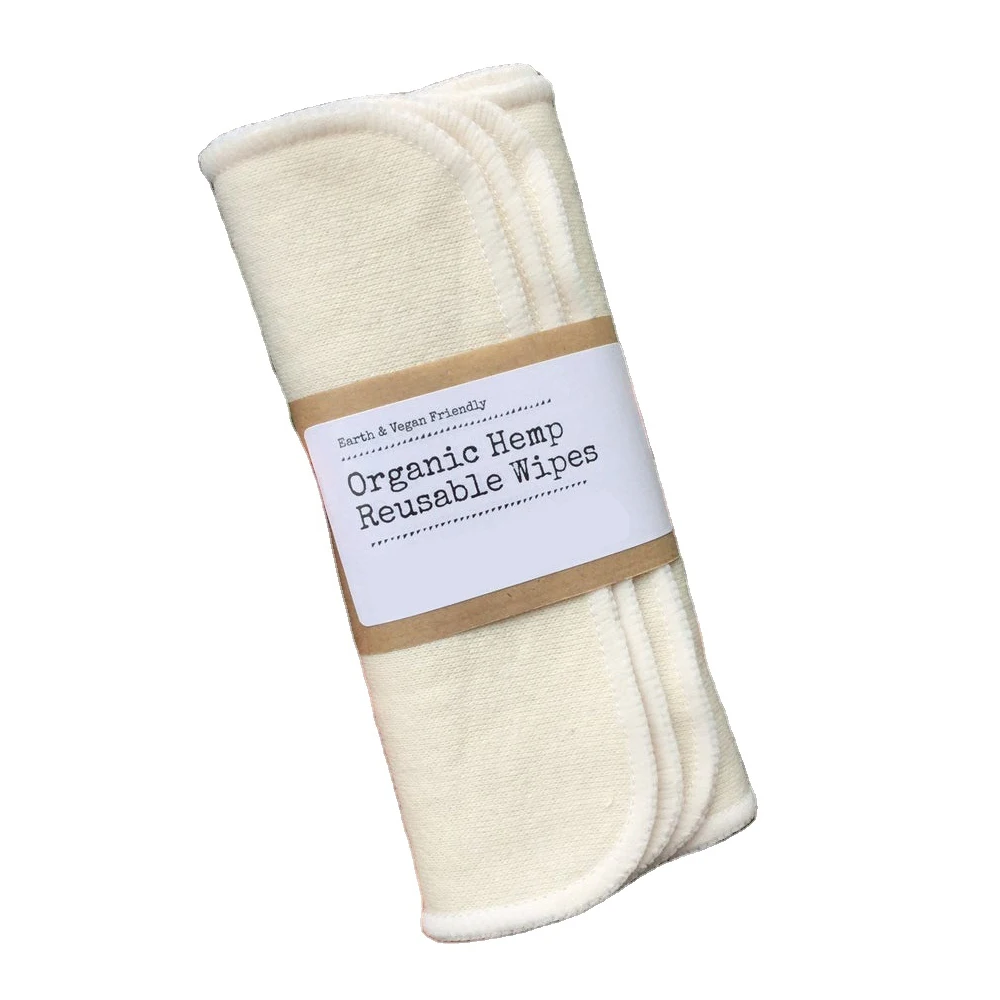 22x18cm 2ply organic hemp reusable wipes eco friendly baby facial cleansing cloth wipe hemp washcloth lady beauty face towel