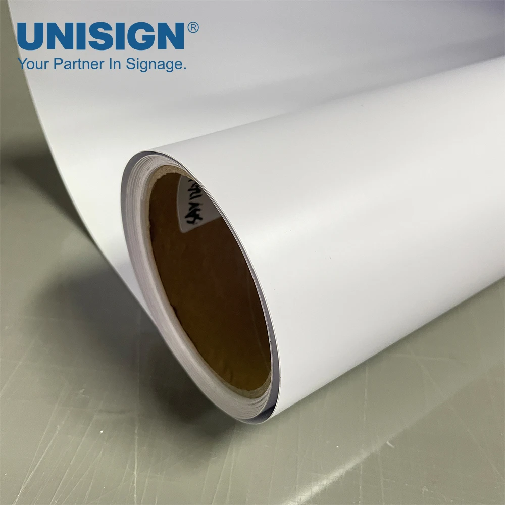 Glossy White Vinyl Sticker Printing 120gsm 140gsm Flexible PVC Self Adhesive Vinyl Roll for Bus Body Advertising