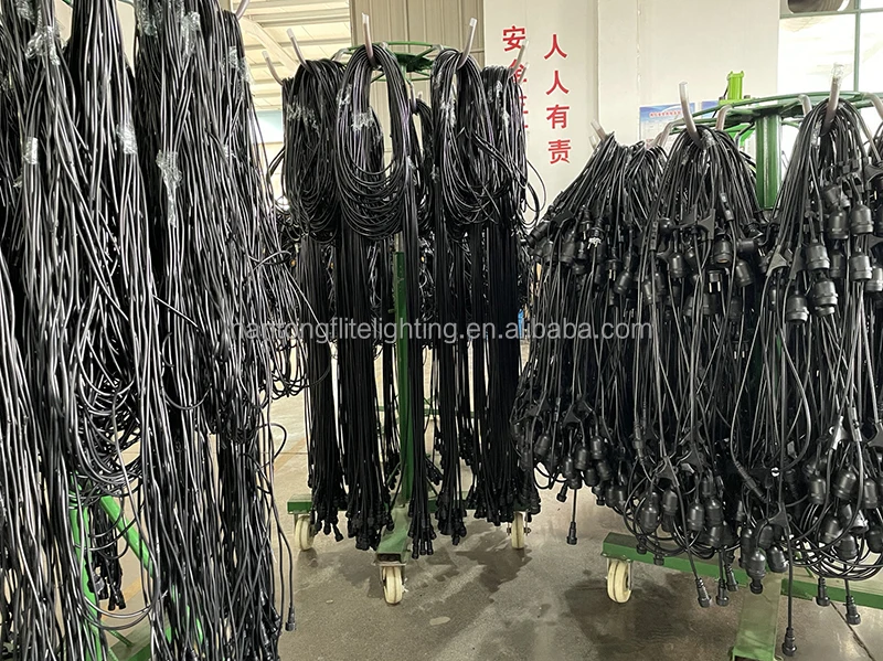 Holiday Lighting Garland IP65 15M Commercial Grade LED String Lights S14 LED Edison Filament Bulb Connectable Party String Light