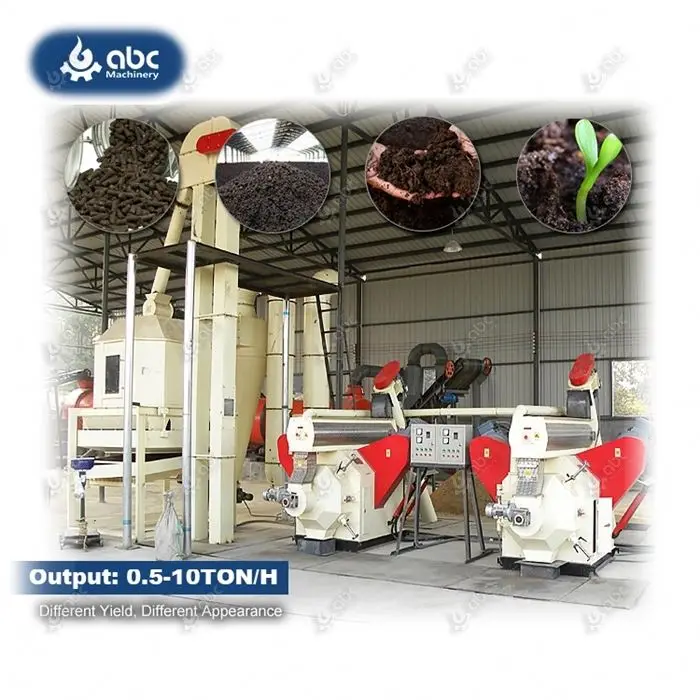 Dust Free Complete Pig Manure Chicken Manure Organic Fertilizer Pellet Machine for Making Compost Pellet Animal Manure