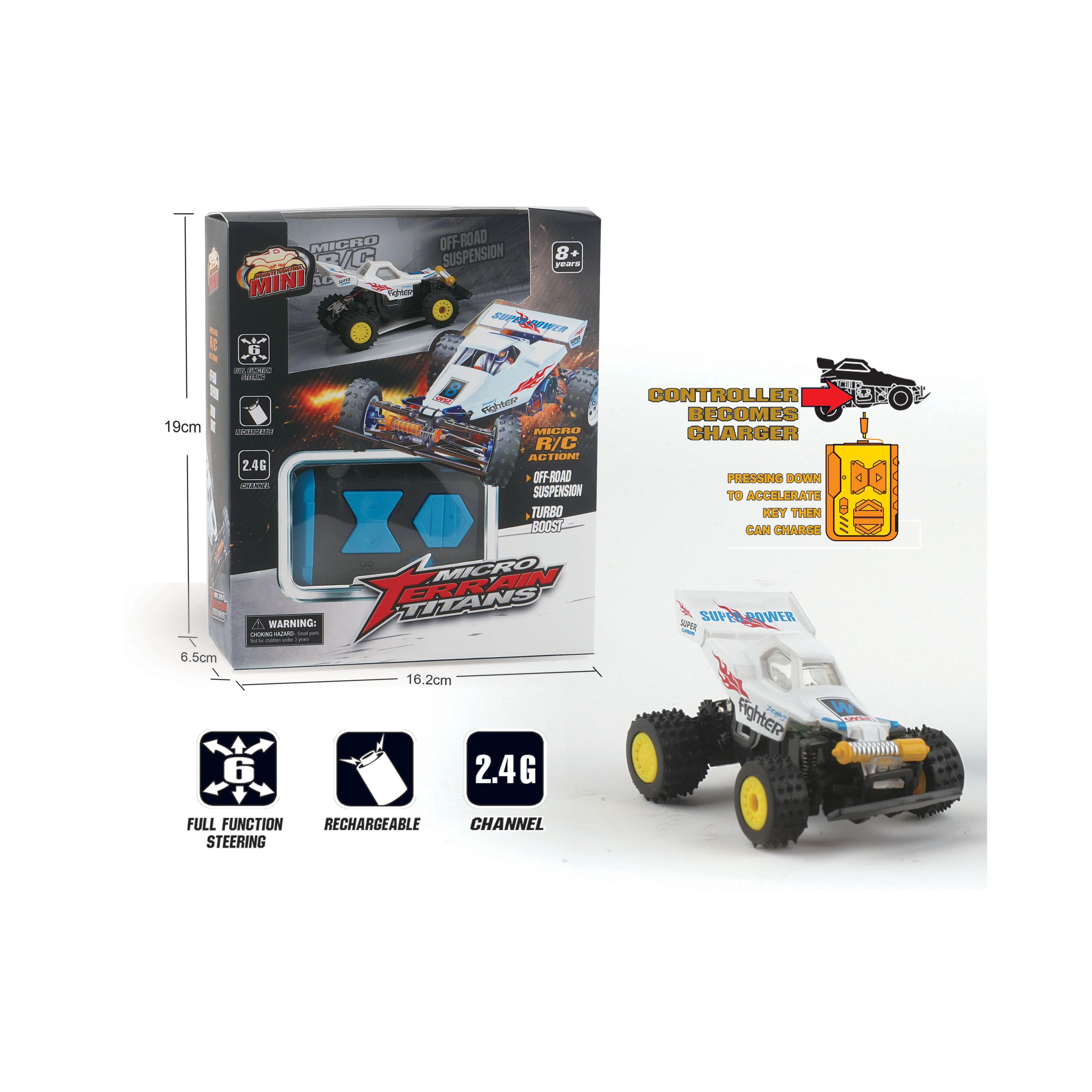 1:64 2.4G 5-Channel  7CM RC Car UV Printing Frequency Conversion Environmentally Friendly Mini Mountain Remote Control Car