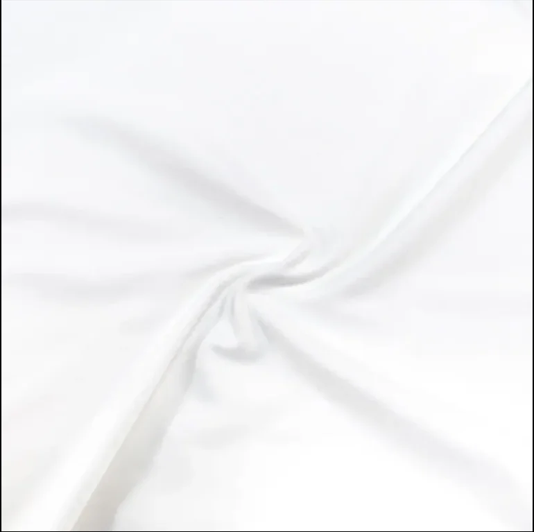 Wholesale White Color Polyester Dty Brush Dbp Double Brushed Poly Jersey Fabric Stretch High Quality Fabric White