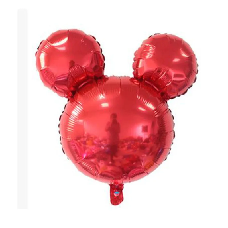 Pretty Monochrome Cartoon Mouse Head Shape Aluminum Foil Balloons For Decoration