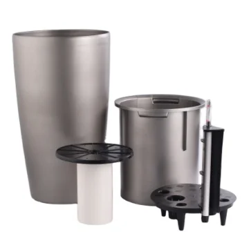 Factory Price Wholesale Large Size Plastic Cylinder Luxury Style Vertical PP Garden Pots & Planters for Flower Plants