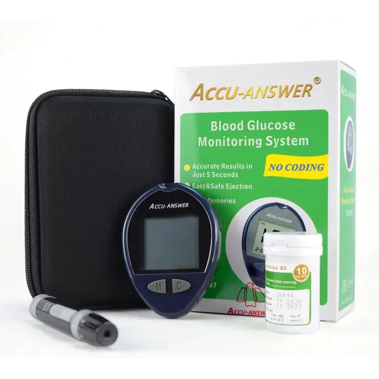 Other Household Medical Devices ACCU-ANSWER  Glucometro Diabetes Digital Blood Sugar Monitor Kit Blood Glucose Testing Machine