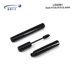 OEM 0,45 унций матовый черный макияж на заказ пустой тушь для туши для ресниц цилиндрические контейнеры для туши для ресниц флакон упаковка с кисточкой