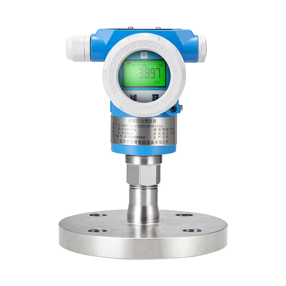 IP67 Explosion Proof 0-700 Bars 4 20ma Measuring Air Oil Water Level Compact Flange Monitor Absolute Pressure Sensor Transmitter