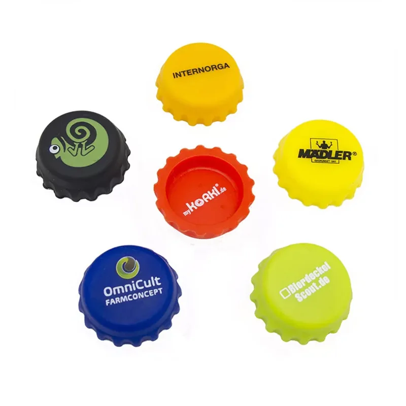 Silicone Rubber Bottle Caps Reusable Beer Caps for Home Brewing Beer Soft Drink Beer Bottle Soda Bottles covers with Logo Print