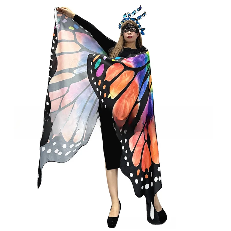 Butterfly Wings for Women, Halloween Butterfly Costume for Women, Halloween Costume Women Fairy Ladies Cape Nymph Pixie Cloak