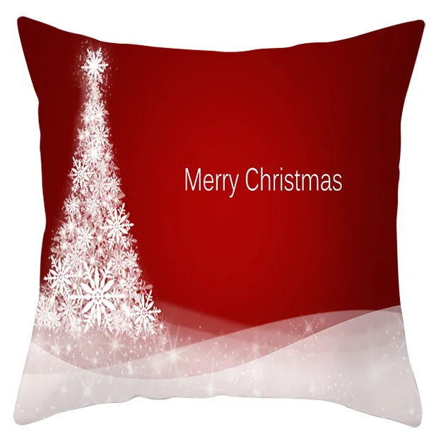 New Santa Claus Elk Snowflake Cushion Cover, Festive Home Decor Sofa Cushion Cove