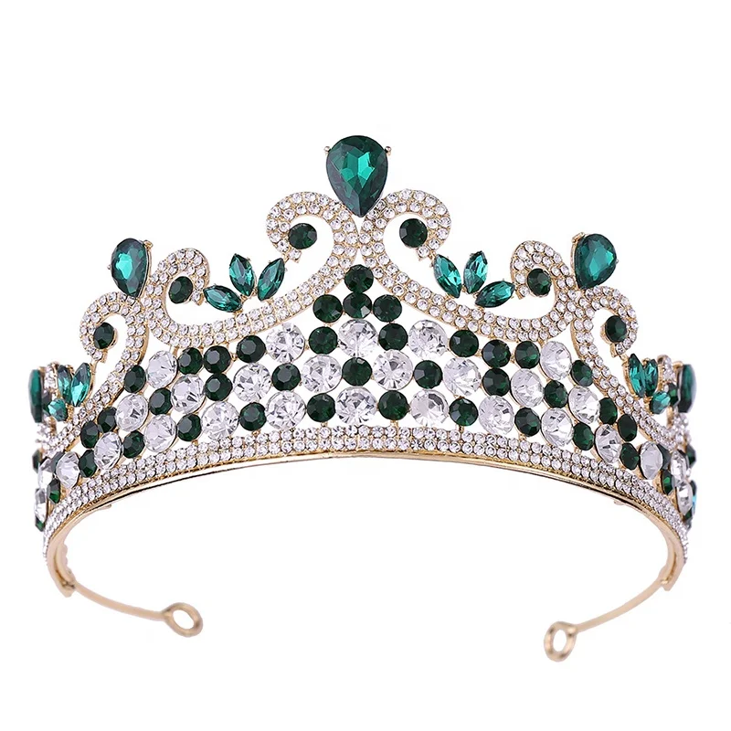 Fashion Crystal Rhinestone Hair Jewelry Headdress Queen Prom Princess Crowns Tiaras For Girls