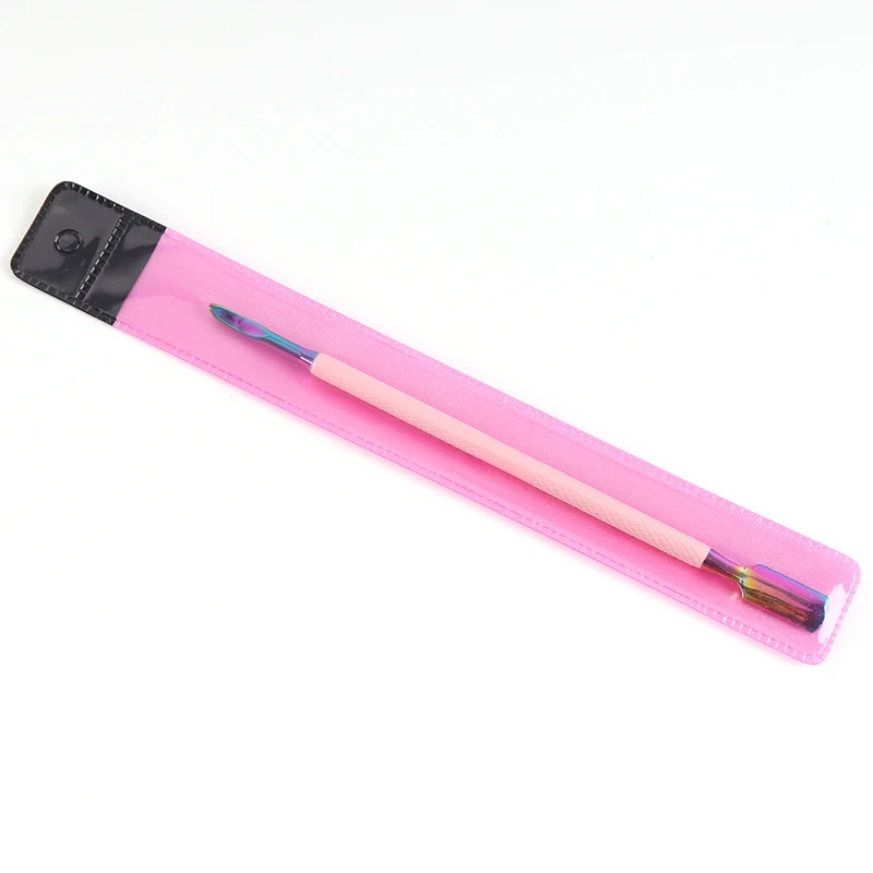 Nail Pusher pink Nail Cuticle Pusher Remover High Quality Stainless